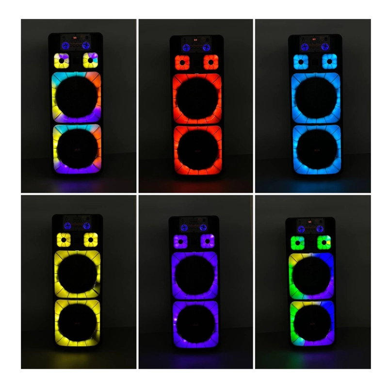 PARLANTE PORTATIL 2X12' BT/MP3/FM/LED MIC SING-E SP-21260 - 3