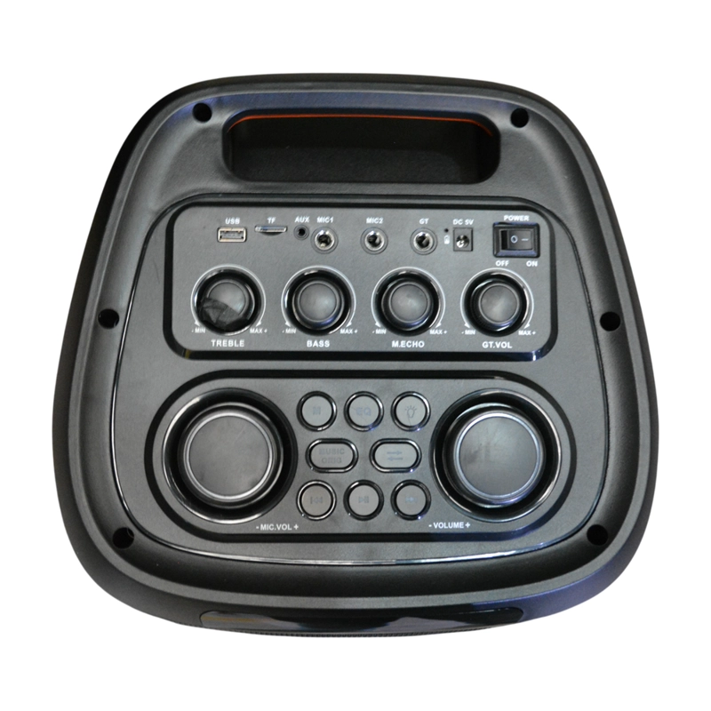 PARLANTE PORTATIL 2X8' 25W LEDS, MIC, BT SING-E ZQS8280 - 6