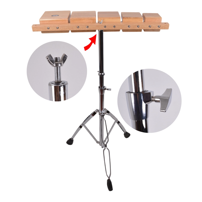 SET DE BLOCKS DE MADERA PENTATONIC CON ATRIL CIPRIANI WB-500W - 3