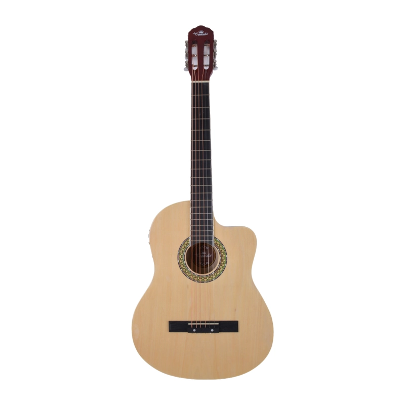 GUITARRA ELECTROACUSTICA 39 CDAS METALICAS CUTAWAY NATURAL LA ESPAÑOLA - 1