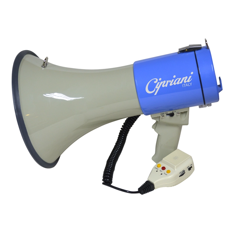 MEGAFONO VERSATIL 50W CON BLUETOOTH, USB/SD Y SIRENA BLANCO CIPRIANI - 1