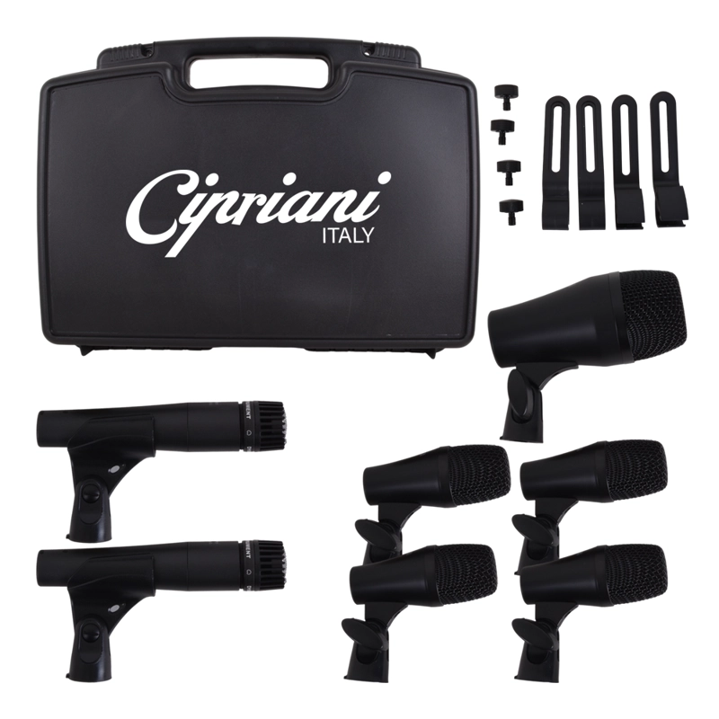 SET DE 7 MICROFONOS PARA BATERIA BAT-7 CIPRIANI - 2