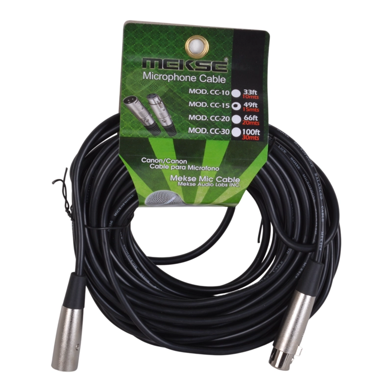 CABLE MICROFONO A3M (XLR M) - A3F (XLR H) 15 MTS CC-15 MEKSE - 1