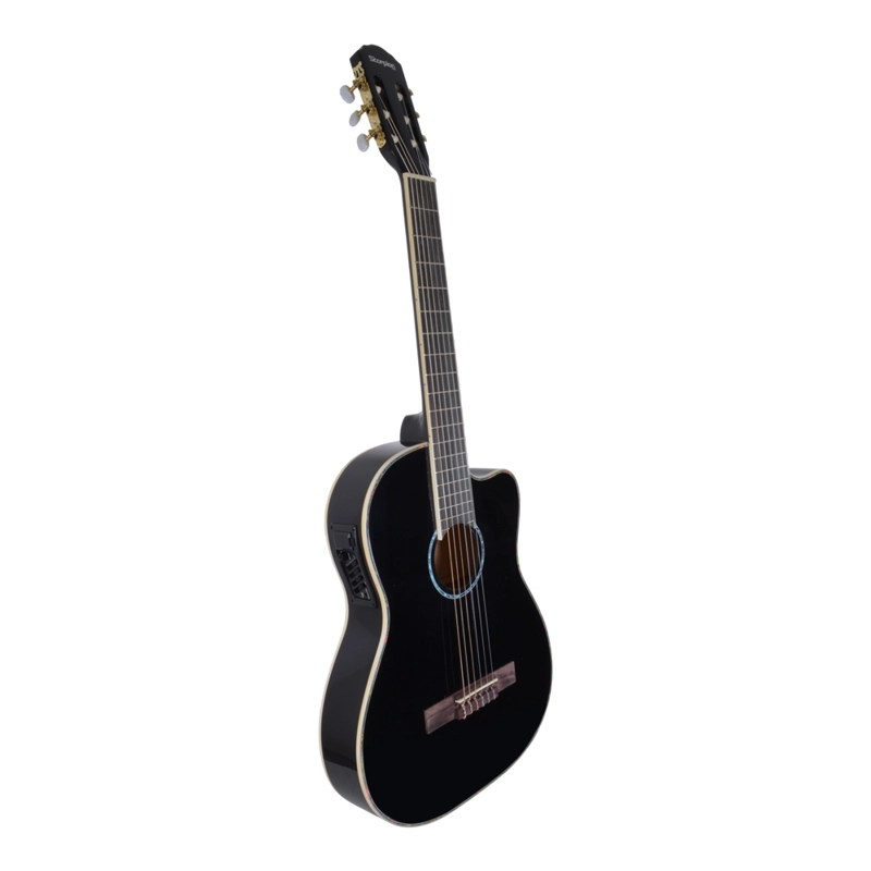 GUITARRA ELECTROACUSTICA NEGRA CUERDAS DE NYLON - SC-551BCEQ/BK SCORPION - 1