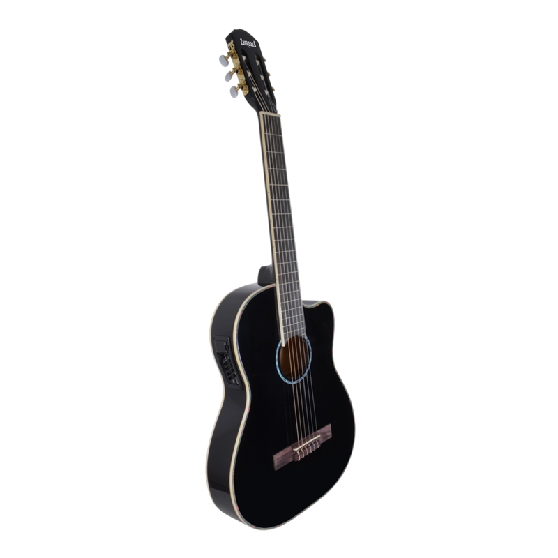 GUITARRA ELECTROACUSTICA NEGRO CUERDAS DE NYLON - ZA-551BCEQ/BK ZARAGOZA - 1
