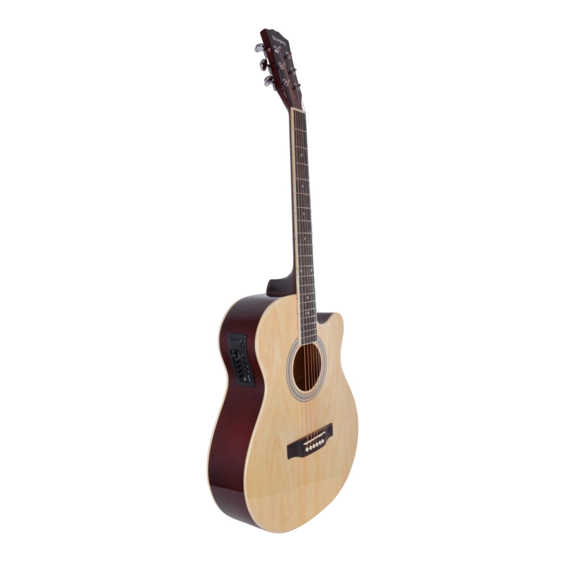 GUITARRA ELECTROACUSTICA NATURAL CUERDAS METALICAS SCG-521EQ/N SCORPION - 1