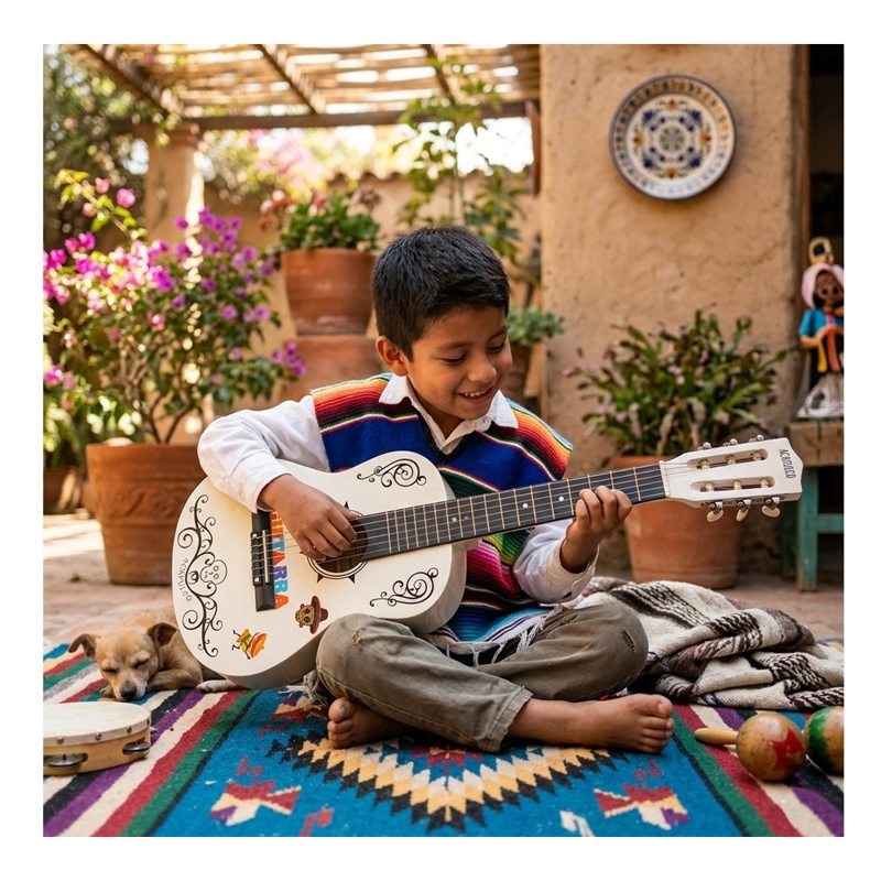 GUITARRA PARA NIÑO 28' ACAPULCO MOD.ACPCC-28 WH - 4