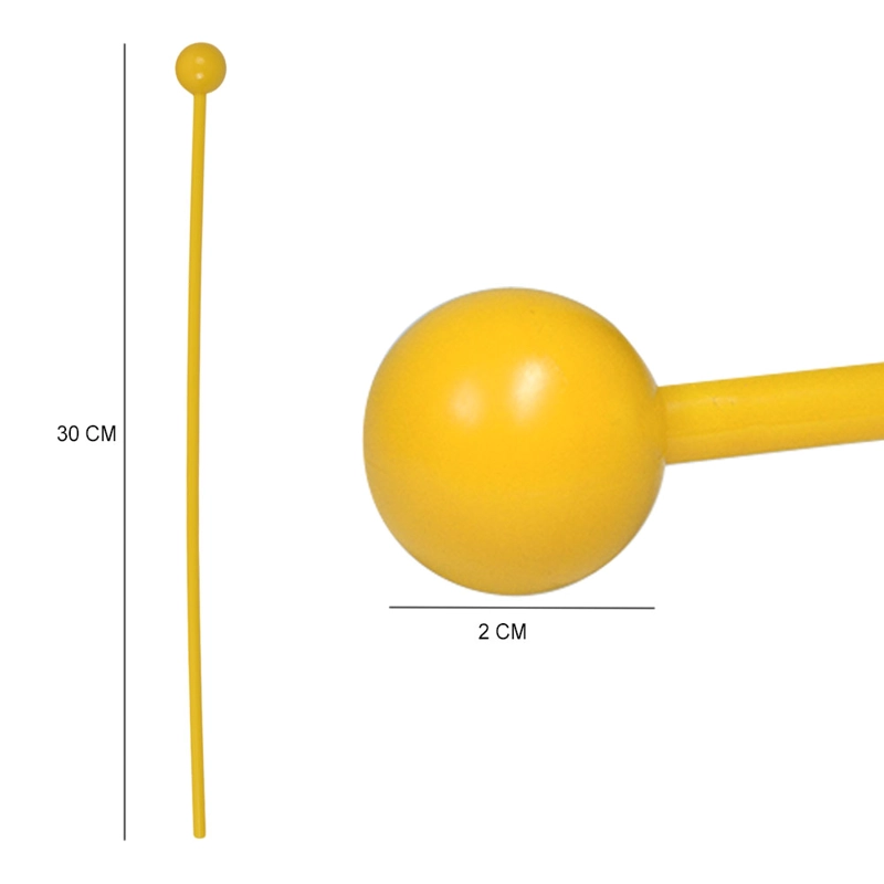 PAR DE MAZOS PARA LIRA-METALOFONO AMARILLO 39CM R-384 CIPRIANI - 3