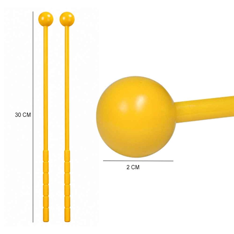 PAR DE MAZOS PARA LIRA-METALOFONO AMARILLO 30 CM R-382 CIPRIANI - 2