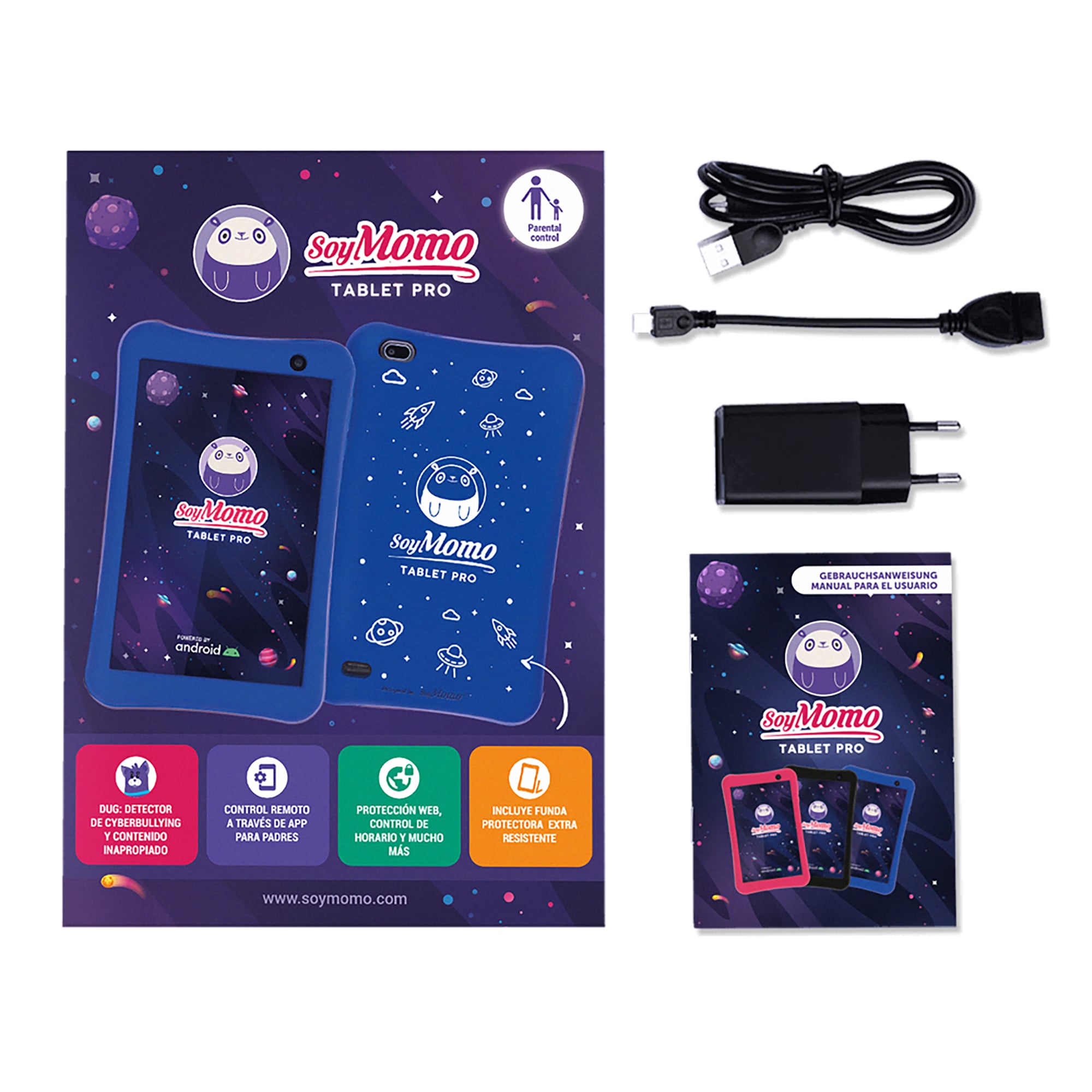 Tablet para Niños con Control Parental TabPro 1.0 SoyMomo Azul - 3