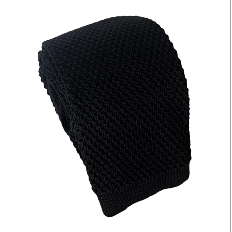 CORBATA NEGRA TEJIDA - 1