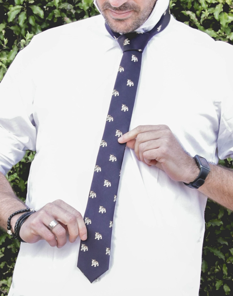 CORBATA SEDA LUCIACORBATAS AZUL MARINO LUCIAS BULLDOG - 3