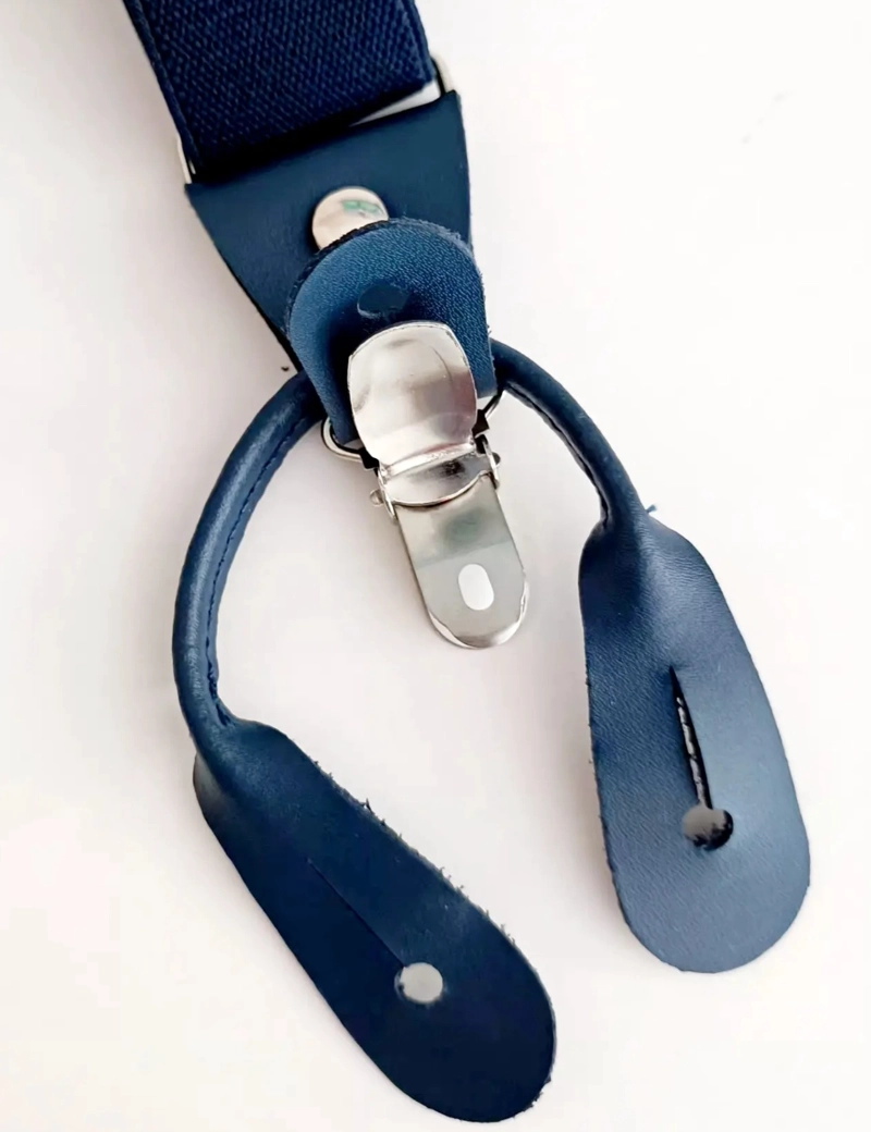 SUSPENSOR HOMBRE DOBLE BROCHE AZUL MARINO - 2