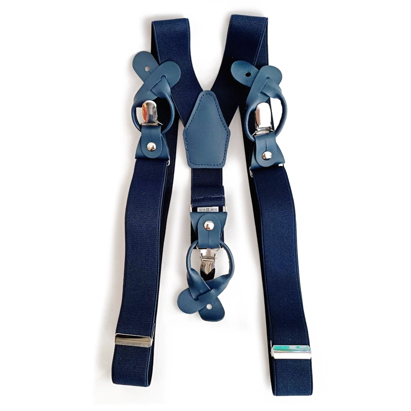 SUSPENSOR HOMBRE DOBLE BROCHE AZUL MARINO - 3