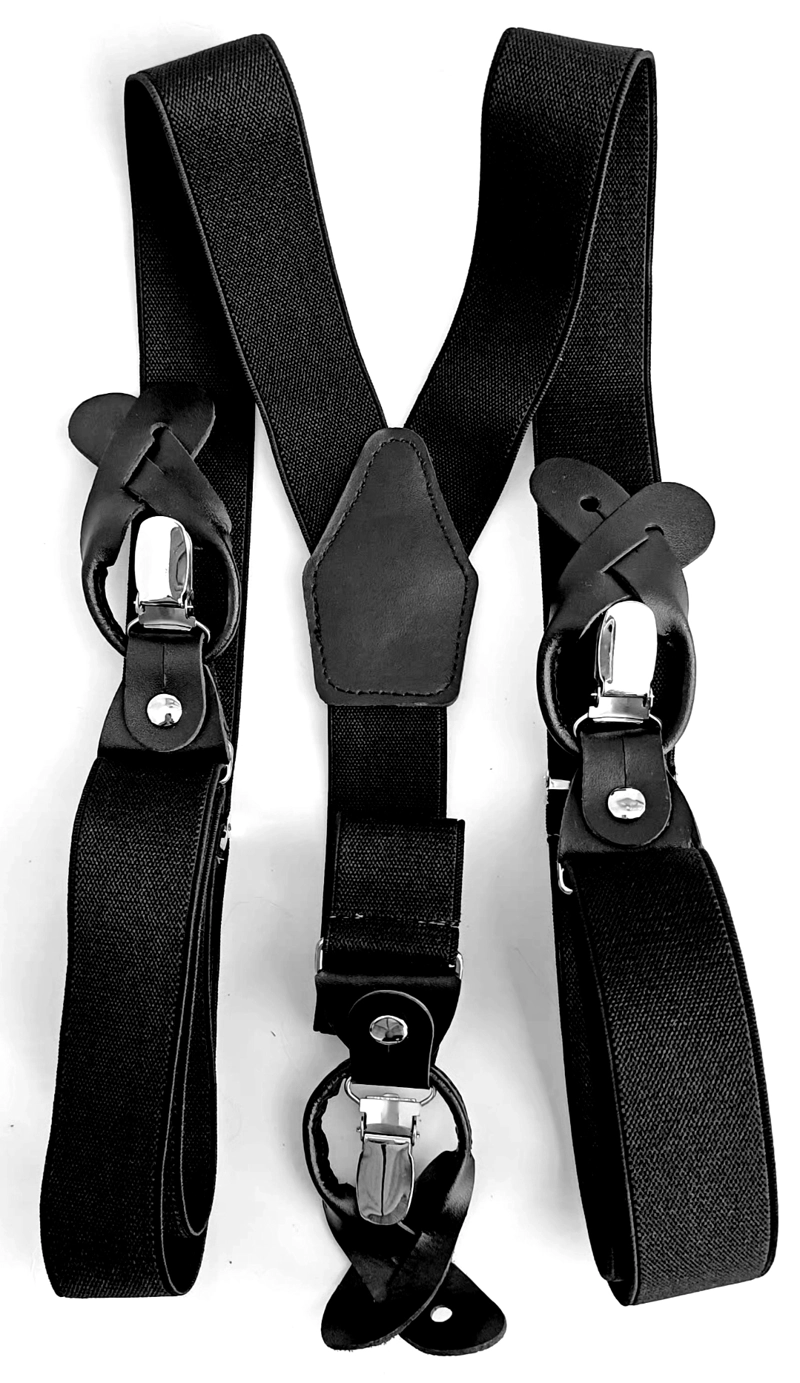 SUSPENSOR HOMBRE DOBLE BROCHE NEGRO - 1