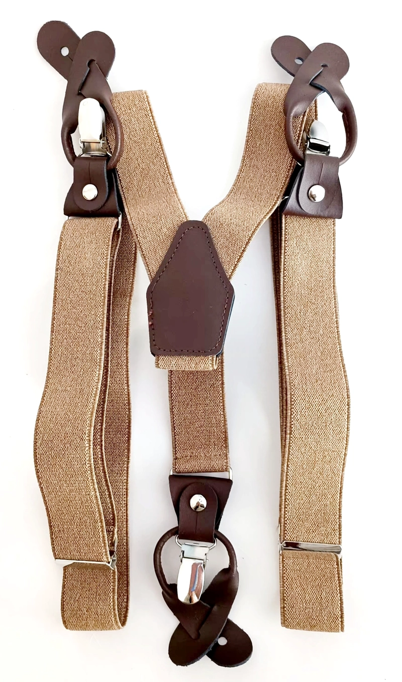 SUSPENSOR HOMBRE DOBLE BROCHE CANELA, LUCIACORBATAS - 1