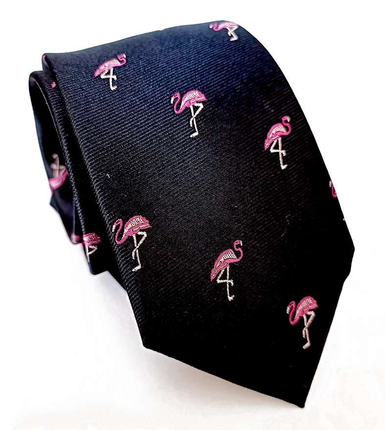 CORBATA HOMBRE SEDA FLAMENCOS FUCSIA - 1
