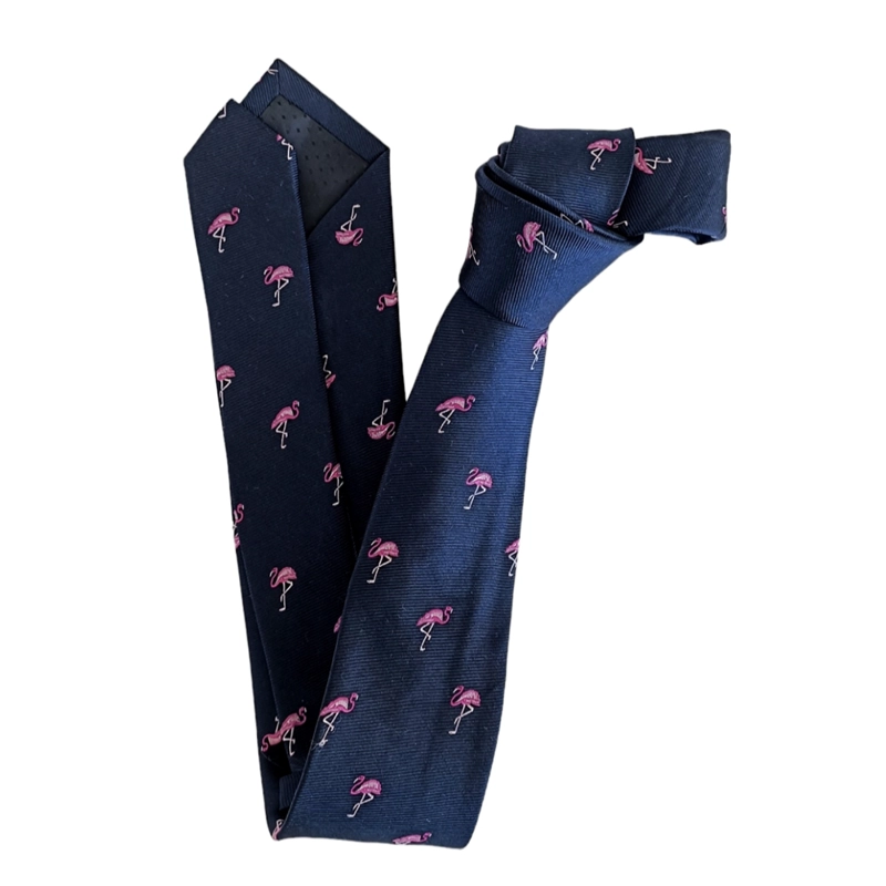CORBATA HOMBRE SEDA FLAMENCOS FUCSIA - 3