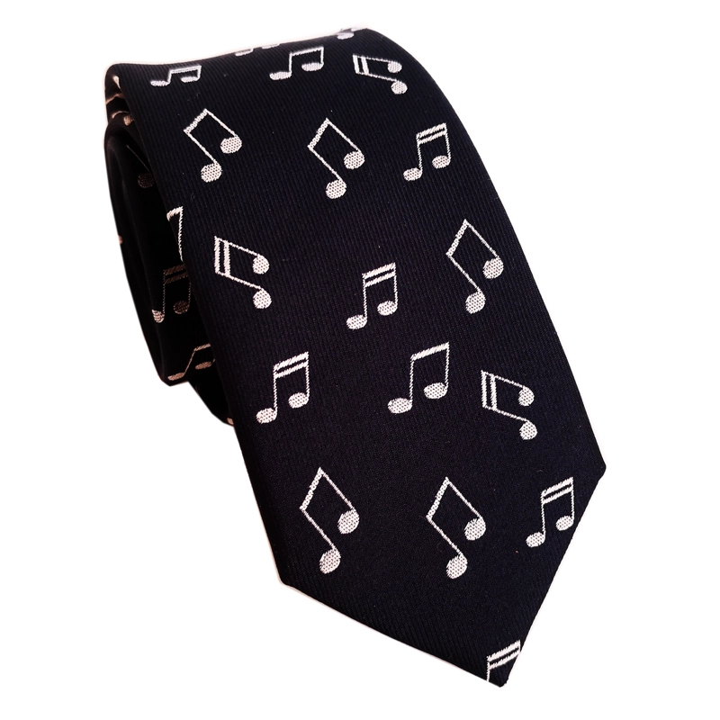CORBATA SEDA TEJIDA NOTAS MUSICALES - 1