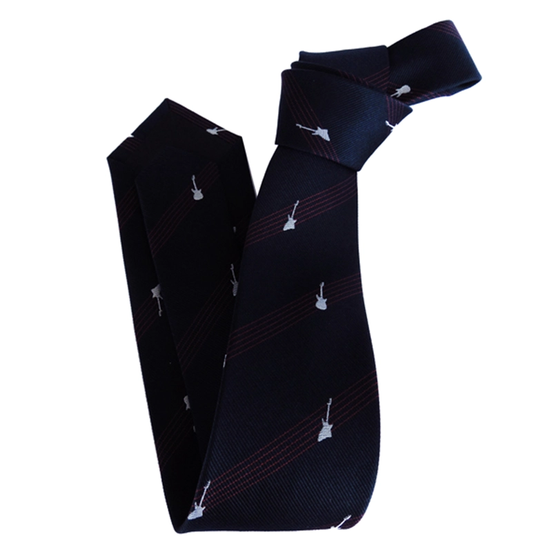CORBATA SEDA LUCIACORBATAS AZUL MARINO HOMBRE GUITARRAS - 2