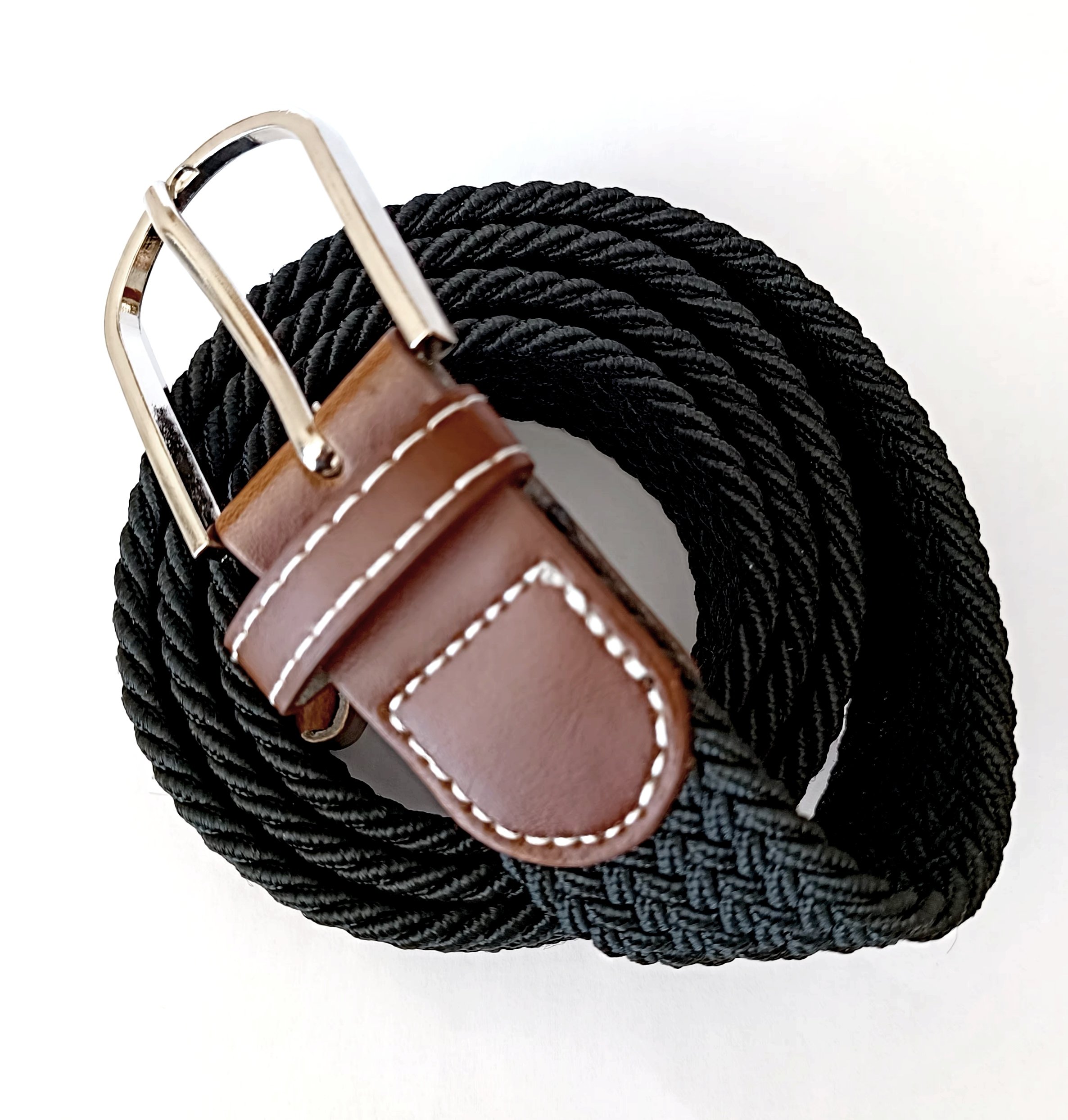 CINTURON ECOCUERO LUCIACORBATAS NEGRO ELASTICO HOMBRE CAFE - 1