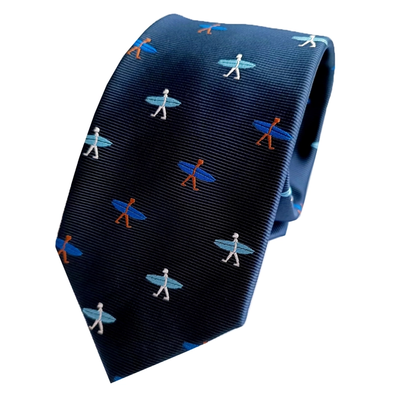 CORBATA HOMBRE AZUL MARINO TEJIDA SURFER, LUCIACORBATAS - 1