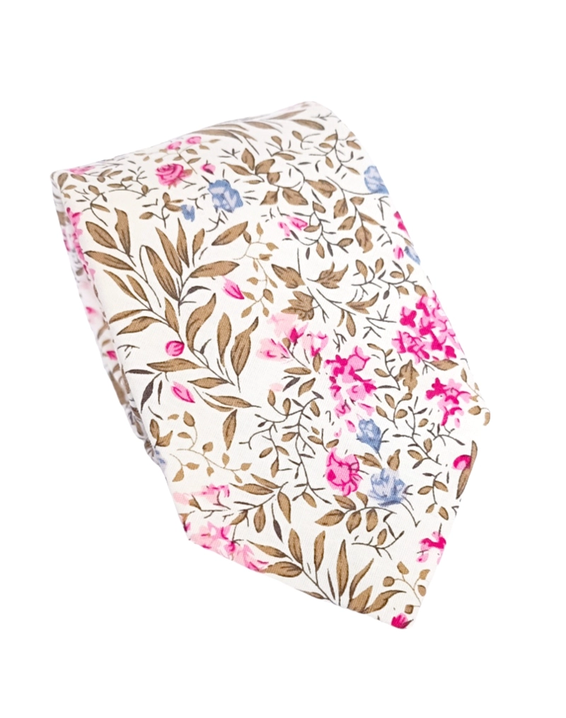 CORBATA ALGODON LUCIACORBATAS MULTICOLOR FLORES ALEXANDRA - 1