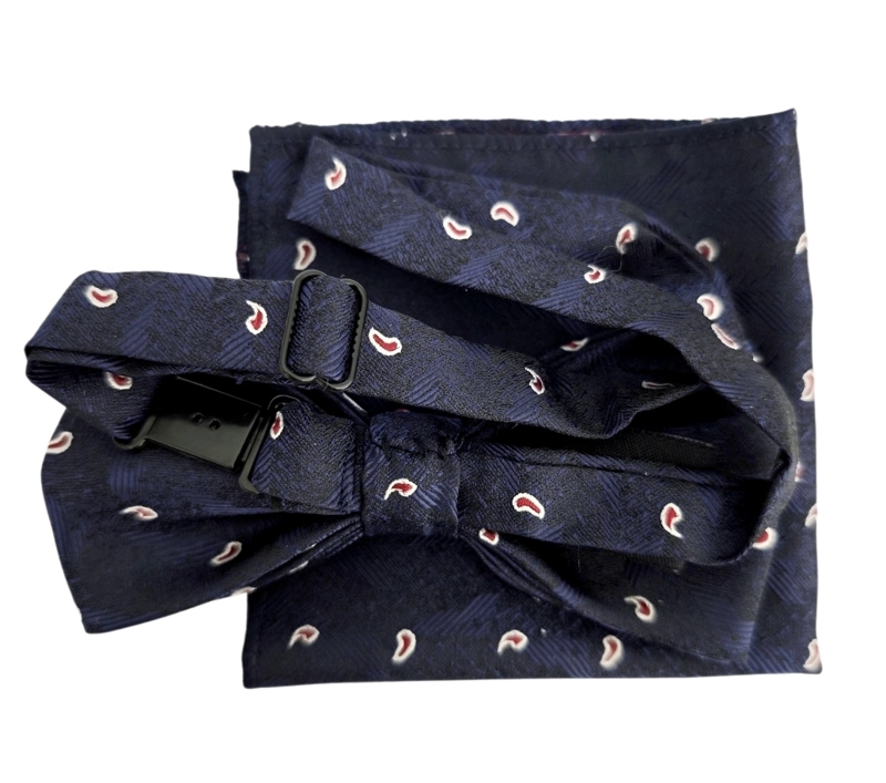 PACK CORBATIN AZUL MARINO CON PAÑUELO TEJIDO, LUCIACORBATAS - 2