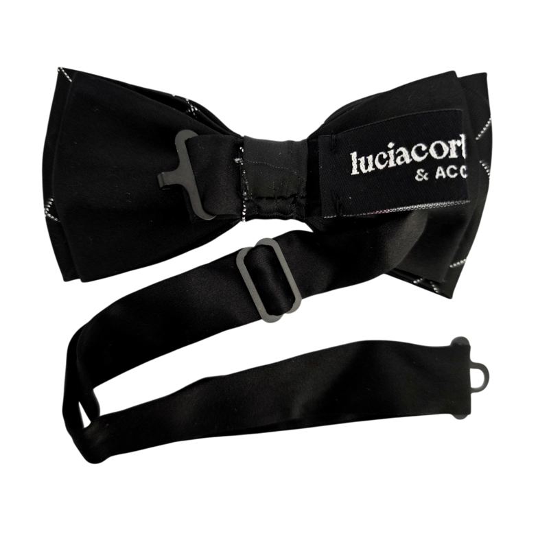 PACK CORBATIN NEGRO CON PAÑUELO TEJIDO JAMES, LUCIACORBATAS - 2