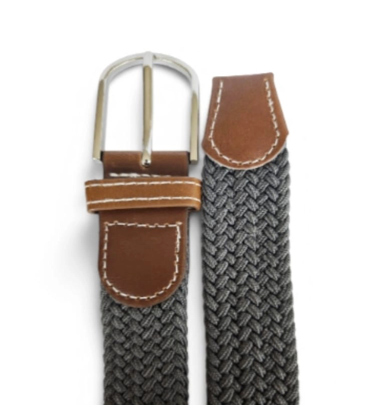 CINTURON ELASTICO TRENZADO GRIS OSCURO, LUCIACORBATAS - 2