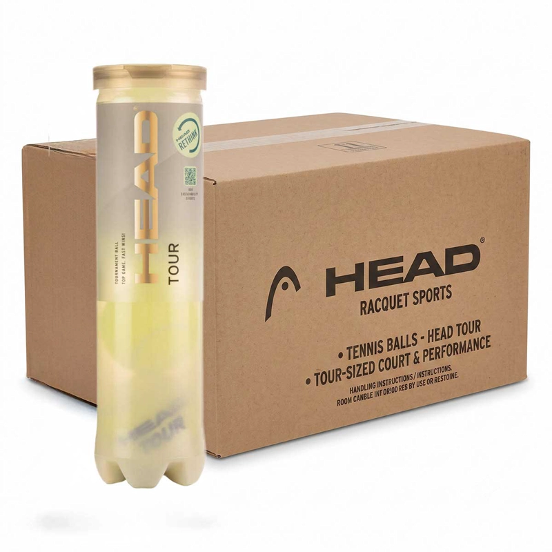 CAJA 18 TARROS DE PELOTAS TENIS HEAD HEAD TOUR 4B - 1