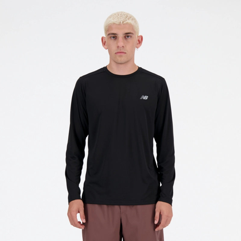 POLERA HOMBRE NEW BALANCE NEGRO MANGA LARGA MT41225BK - 1