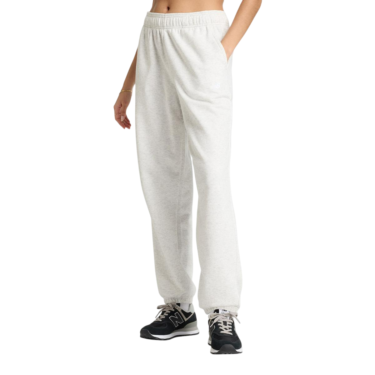 PANTALON JOGGER LIFESTYLE MUJER NEW BALANCE GRIS - 1