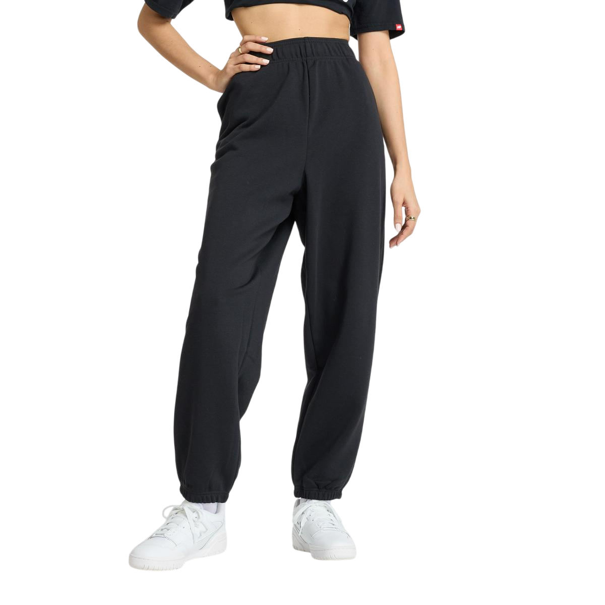PANTALON JOGGER LIFESTYLE MUJER NEW BALANCE NEGRO - 1