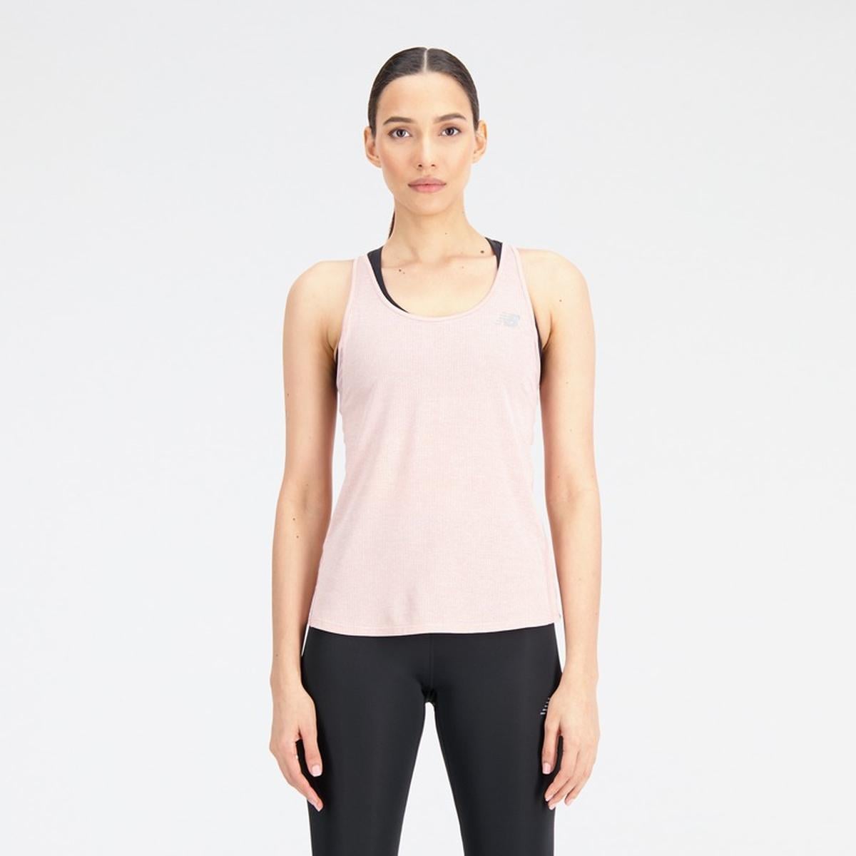 POLERA RUNNING MUJER NEW BALANCE IMPACT RUN ROSADA - 1