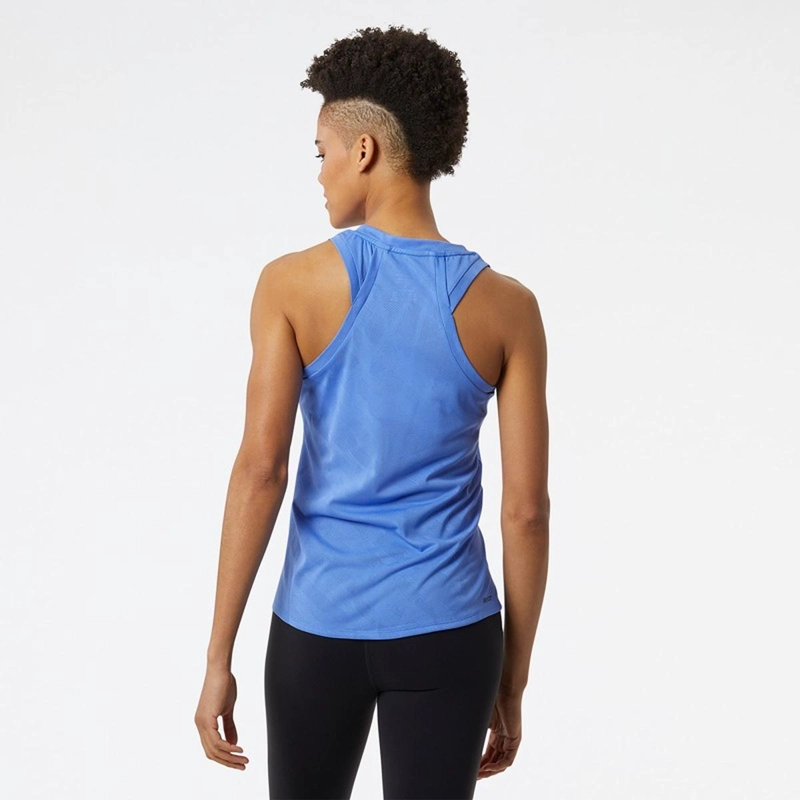 POLERA RUNNING MUJER NEW BALANCE Q SPEED JACQUARD AZUL - 3