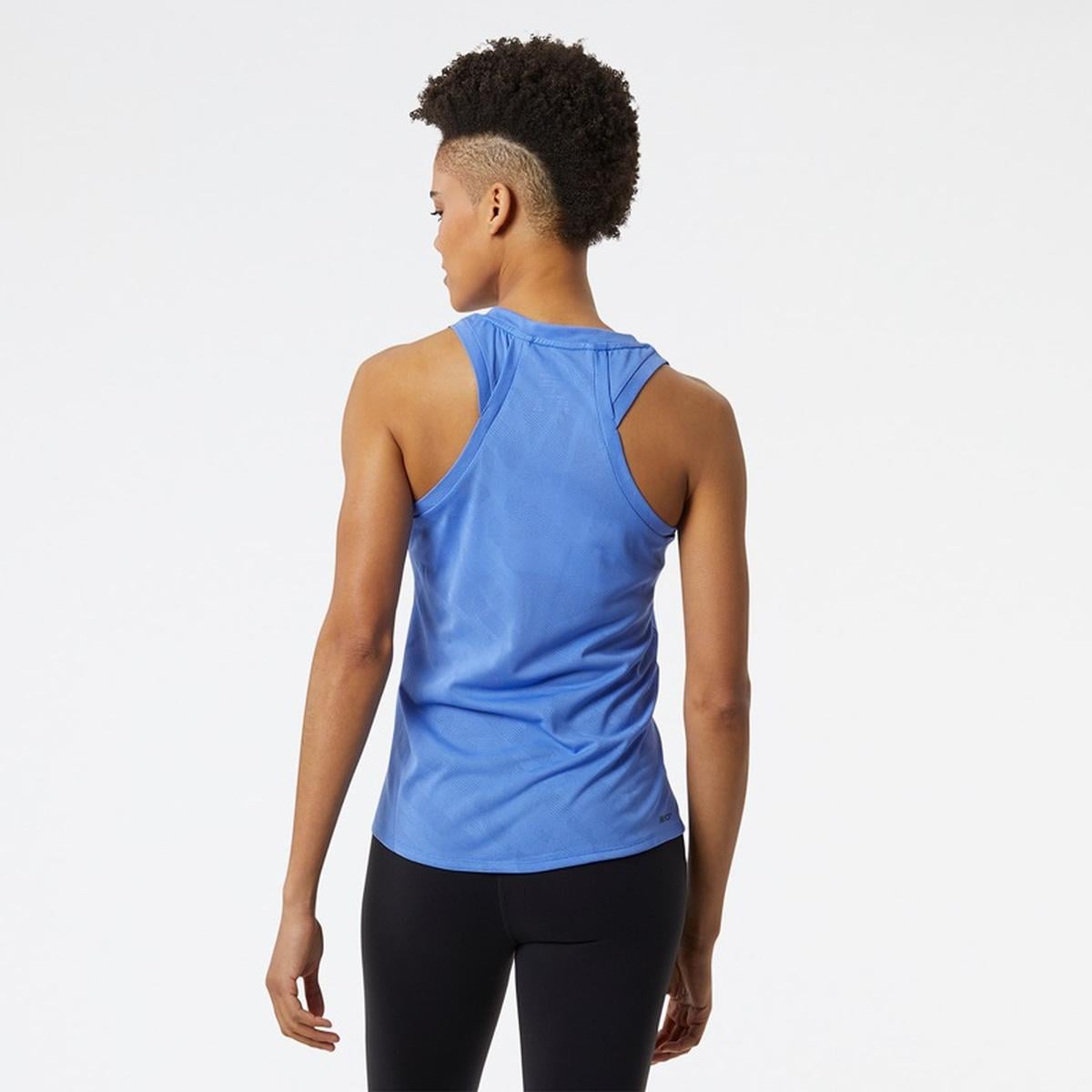 POLERA RUNNING MUJER NEW BALANCE Q SPEED JACQUARD AZUL - 3