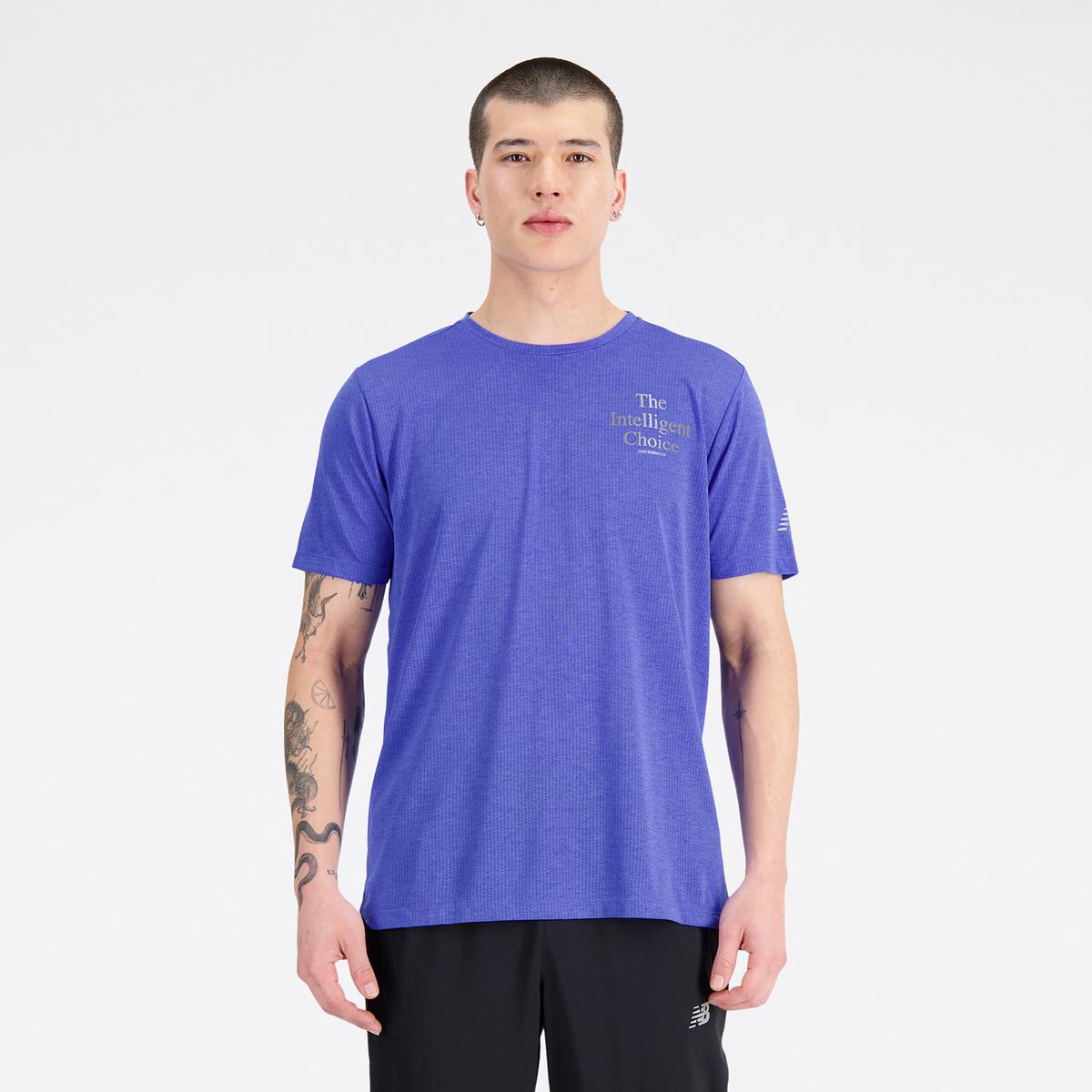 NEW BALANCE POLERA RUNNING HOMBRE NEW BALANCE IMPACT RUN AZUL