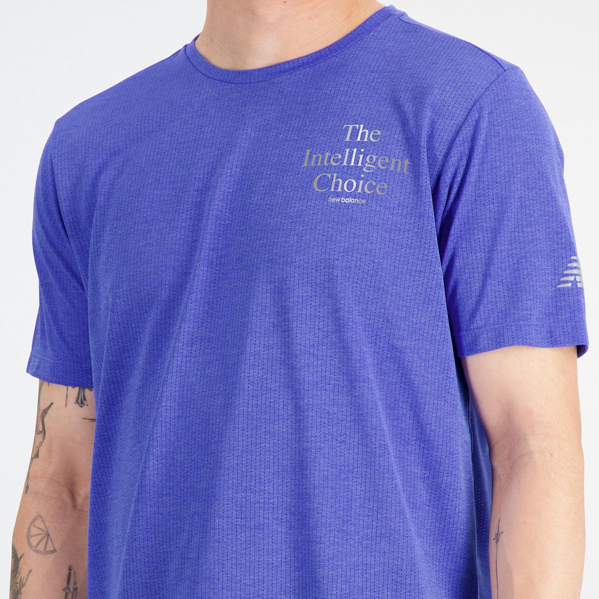 POLERA RUNNING HOMBRE NEW BALANCE IMPACT RUN AZUL - 3