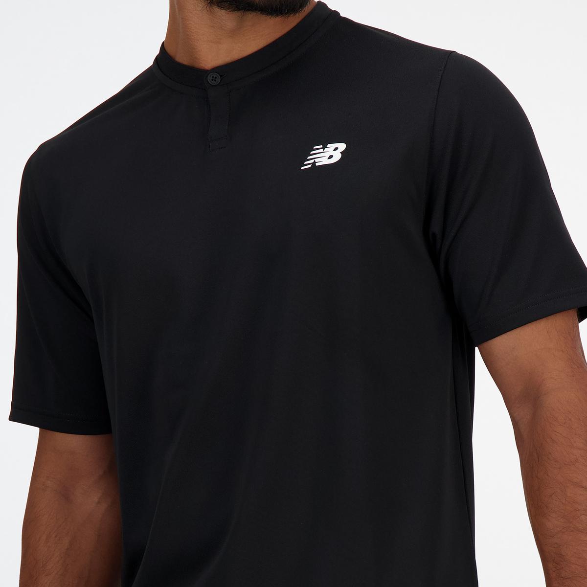 POLERA TENIS HOMBE NEW BALANCE TOURNAMENT NEGRO - 4