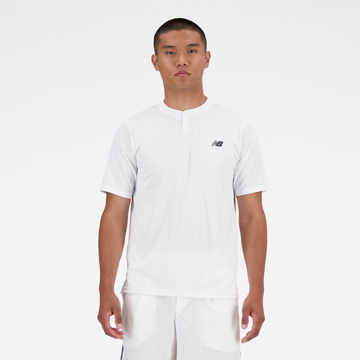 POLERA TENIS HOMBRE NEW BALANCE TOURNAMENT BLANCO - 1