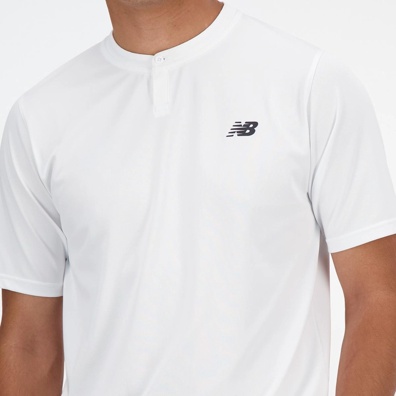 POLERA TENIS HOMBRE NEW BALANCE TOURNAMENT BLANCO - 4