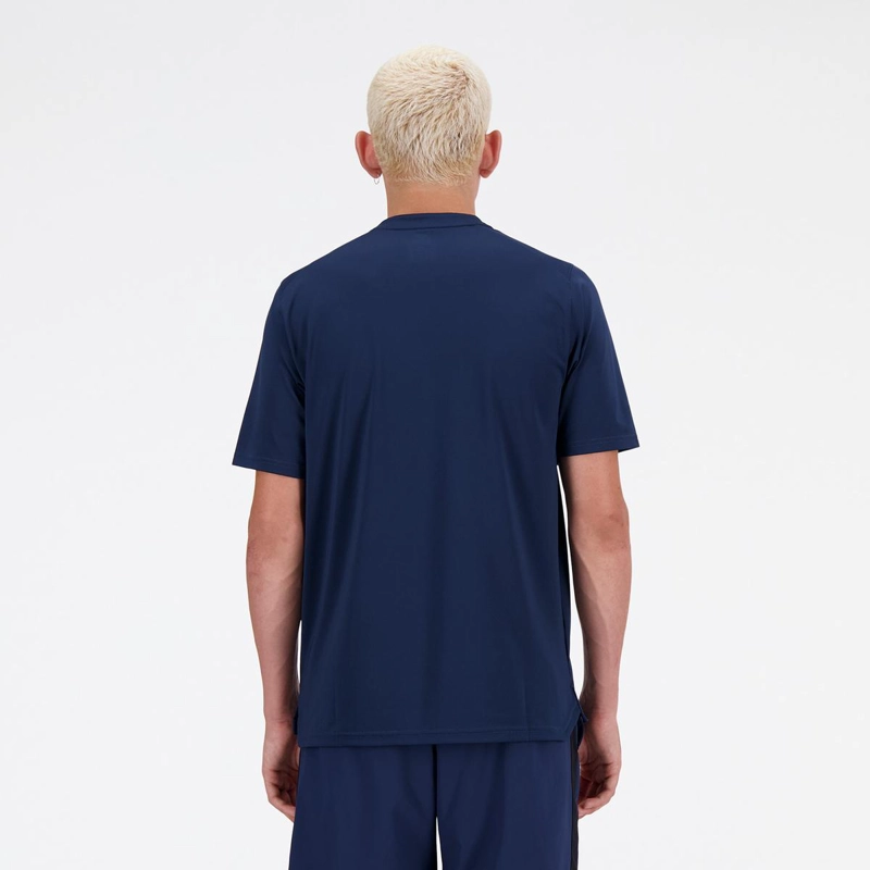 POLERA TENIS HOMBE NEW BALANCE TOURNAMENT AZUL - 2