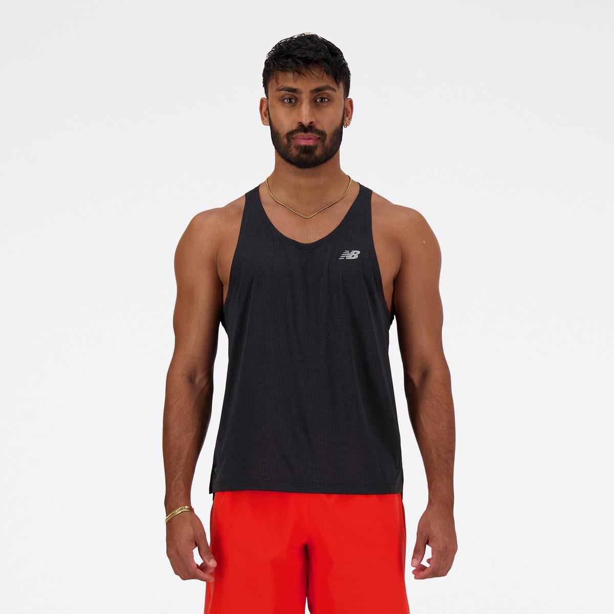 POLERA SIN MANGAS RUNNING HOMBRE NEW BALANCE ATHLETIC NEGRO - 1