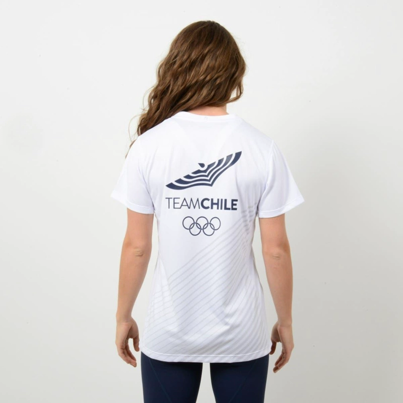 POLERA RUNNING MUJER SPARTA TEAM CHILE BLANCA - 3