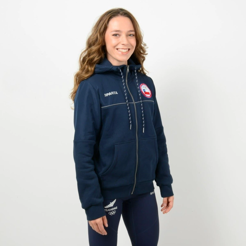POLERON MUJER SPARTA TEAM CHILE FULL ZIP AZUL - 2
