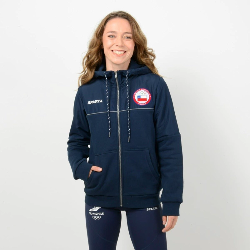 POLERON MUJER SPARTA TEAM CHILE FULL ZIP AZUL - 4
