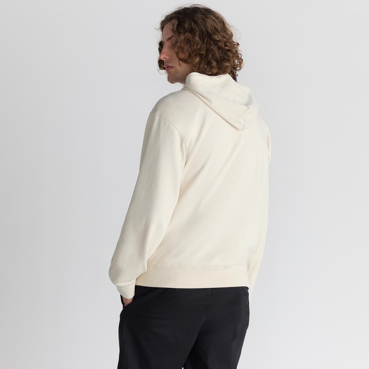 POLERON HOMBRE SPORT ESSENTIALS HOODIE BEIGE - 2