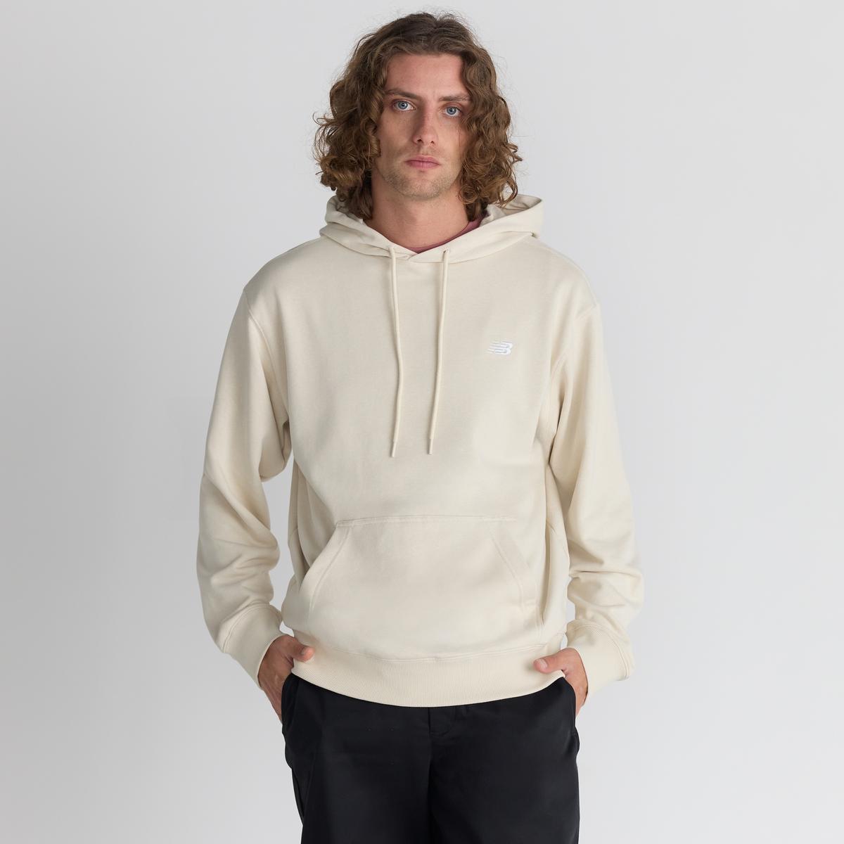 POLERON HOMBRE SPORT ESSENTIALS HOODIE BEIGE - 3
