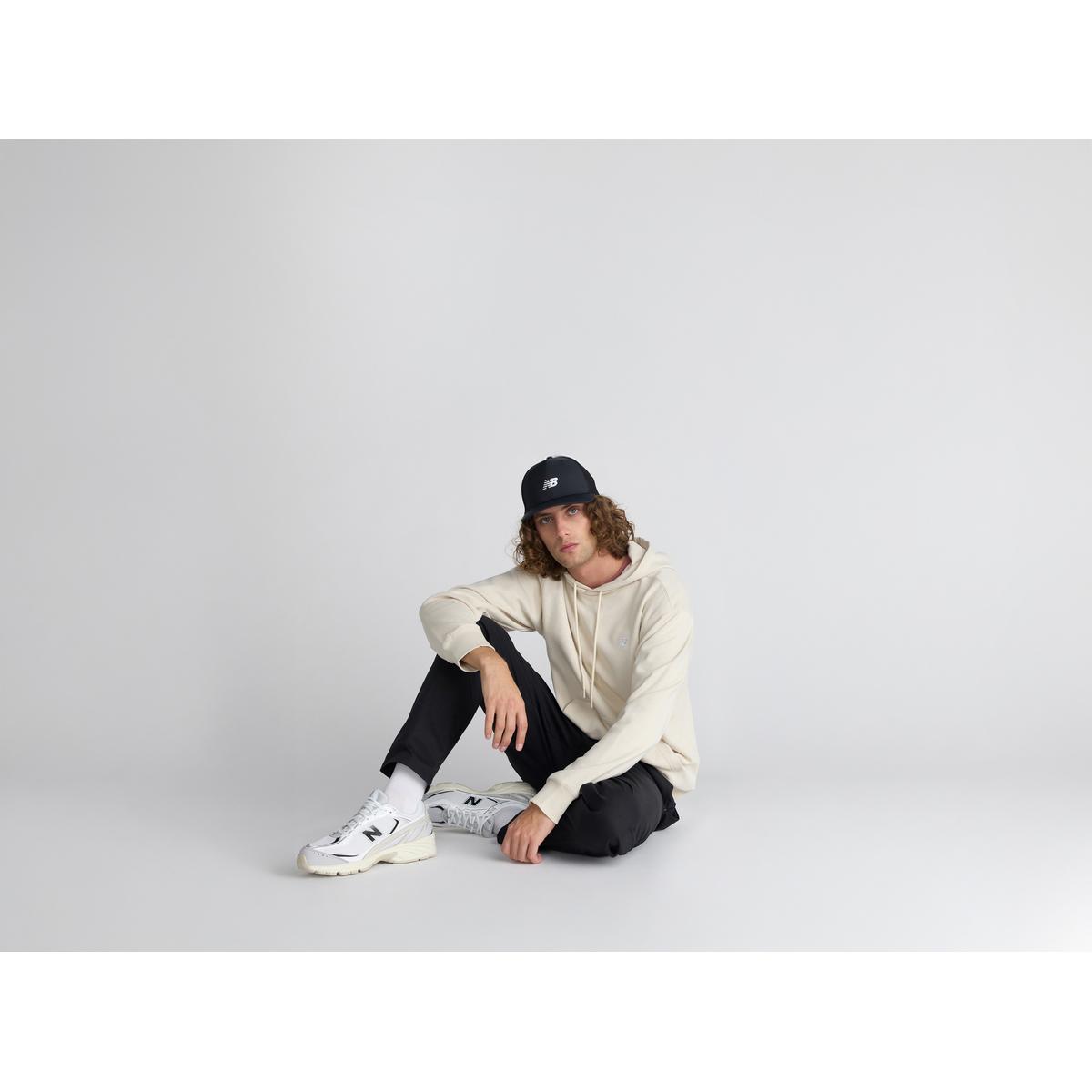 POLERON HOMBRE SPORT ESSENTIALS HOODIE BEIGE - 5